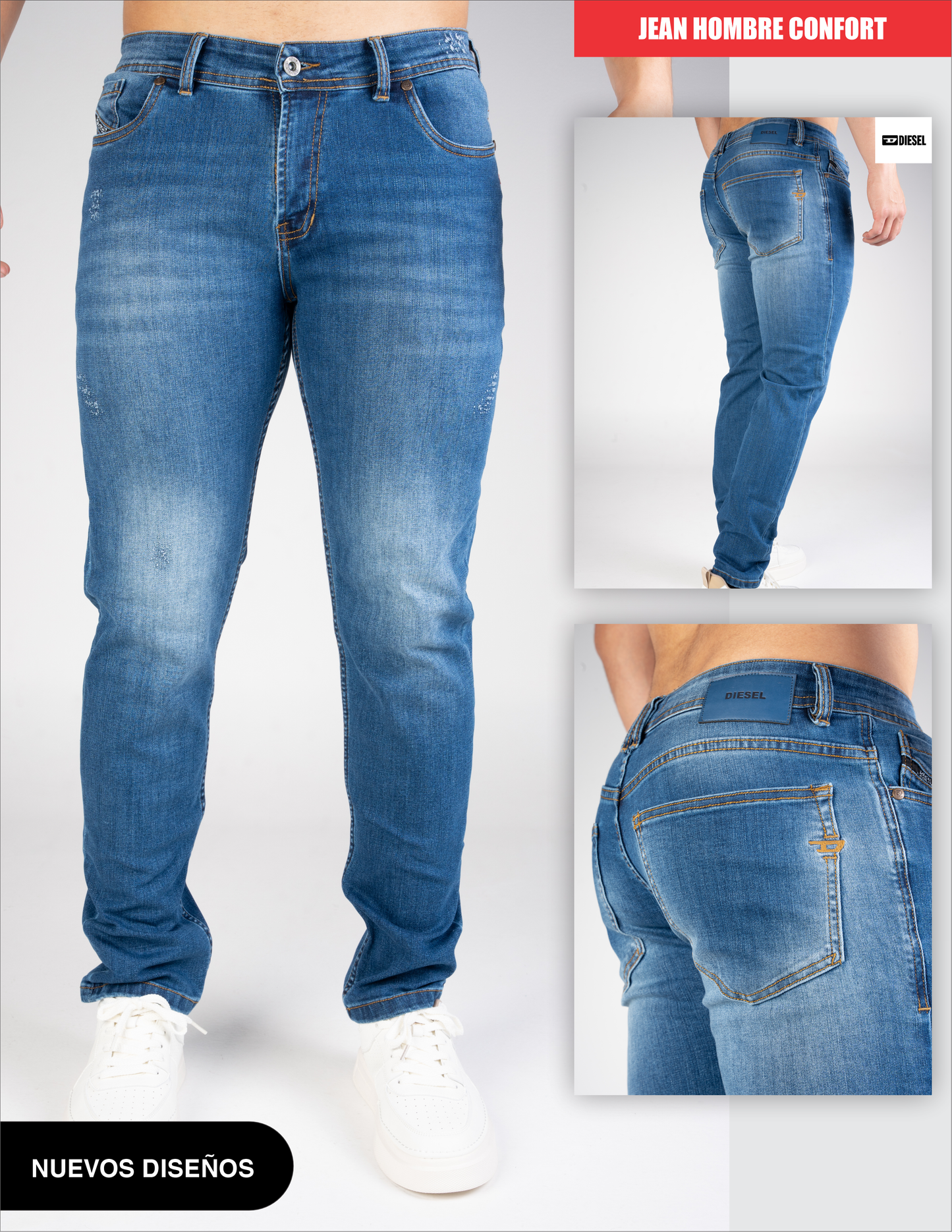 Jeans hombre premium dsl Azul Medio