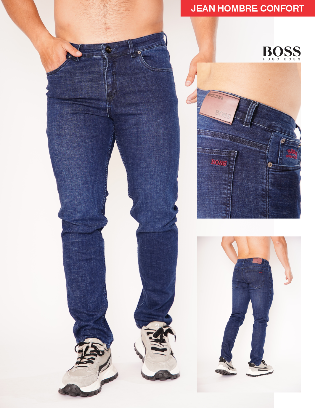 Jeans hombre premium Hugo Boss Azul Detroit