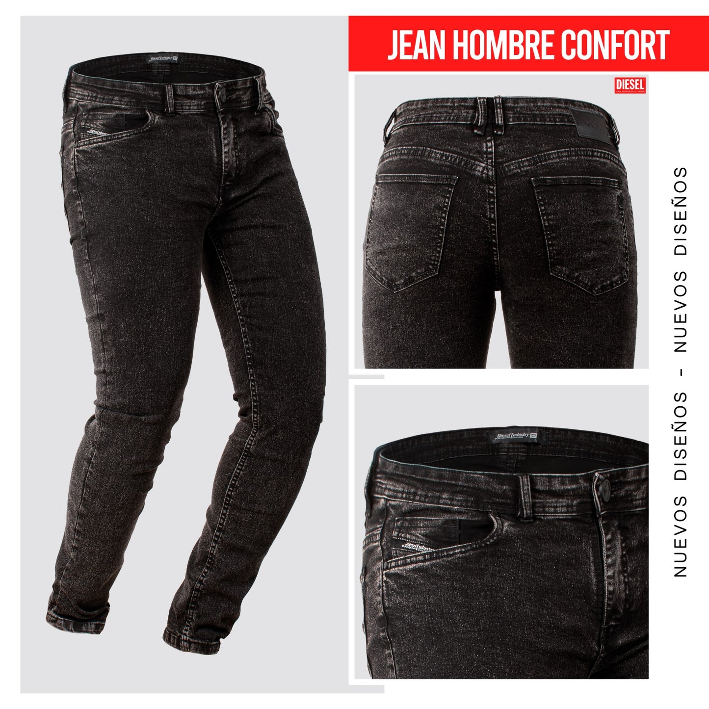 Jeans hombre premium dsl Gris