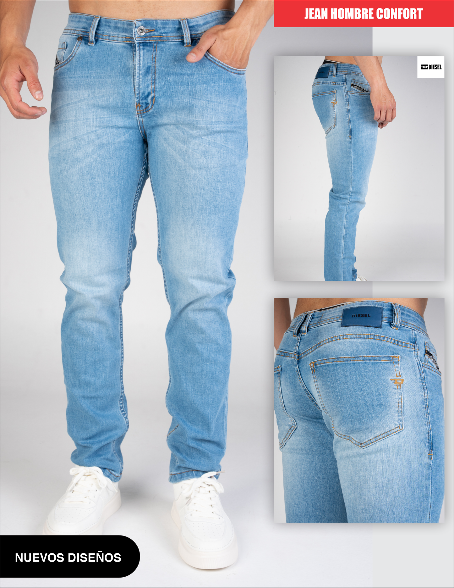 Jeans  hombre premium dsl Azul claro